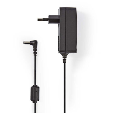 Nedis CCTV Leistungsadapter / 2.0 A / 12 V DC / 5.5 x 2.1 mm Stecker / Stecker / 1.50 m / Schwarz