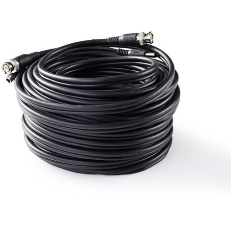 Nedis CCTV-Sicherheitskabel / BNC / DC / 20.0 m / Rund / PVC / Schwarz / Kartonverpackung