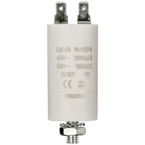 Nedis Condensatore 2,5uF 450V Bianco con Terra