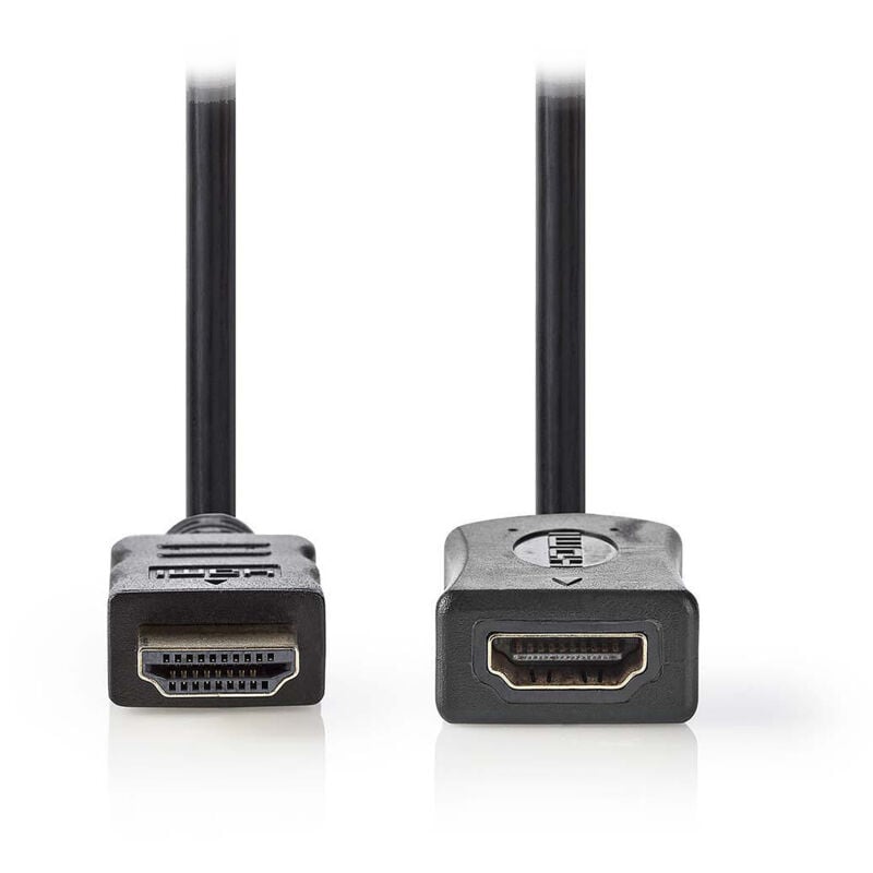 Nedis - Rallonge hdmi haute vitesse avec Ethernet Noir (2 mètres)