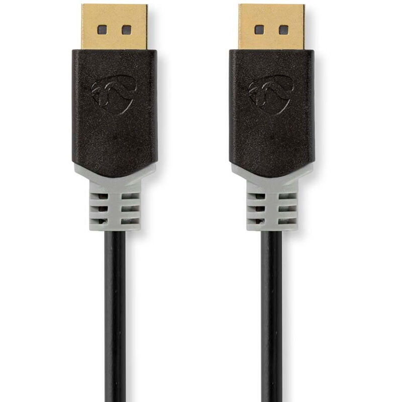 Nedis - Displayport kabel displayport stecker displayport stecker 8k60hz vergoldet 200 m rund pvc anthrazit grau box 38749209 38749209 38749209