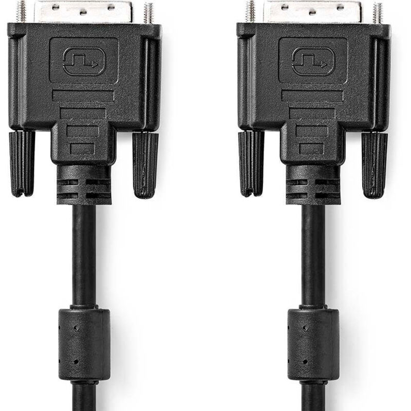 Nedis - Dvi kabel dvi d 241 pin stecker dvi d 241 pin stecker 2560x1600 vernickelt 100 m gerade pvc schwarz kunststoffbeutel 38761819 38761819