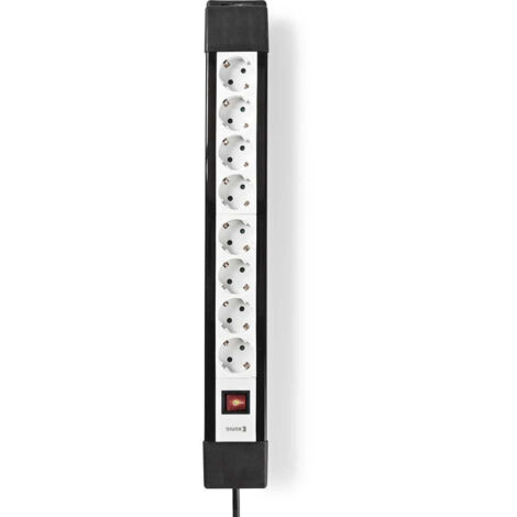 Nedis EXSO830F1PRO multiprise 8 sorties 3 m noir blanc