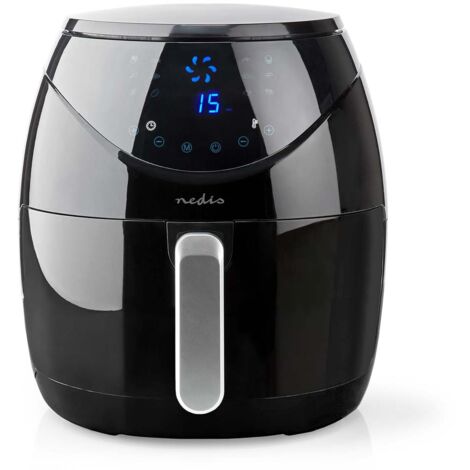 NEDIS FREIDORA DE AIRE CALIENTE 4.6 L MINUTERO: 60 MIN DIGITAL NEGRO