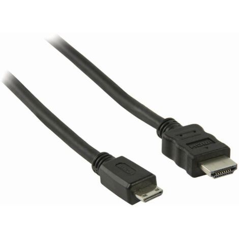 Nedis High Speed HDMI  Kabel mit Ethernet / HDMI Stecker / HDMI Mini Stecker / 4K@30Hz / 10.2 Gbps / 2.00 m / rund / PVC / Schwarz / Box