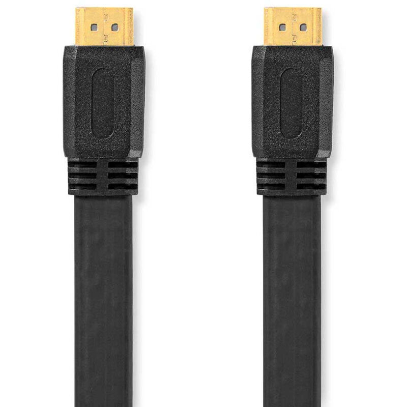 High speed hdmi kabel mit ethernet hdmi stecker hdmi stecker 4k30hz 102 gbps 300 m flach pvc schwarz kunststoffbeutel