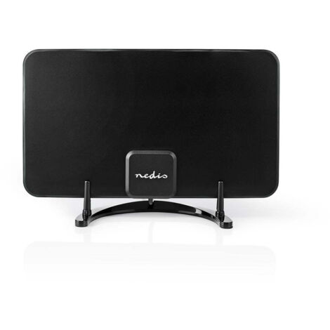 Nedis Innenantenne / Aktiv / FM / UHF / VHF / Empfangsbereich: 0-25 km / LTE700 / Verstärkung dBi (bei Antennenkabel): 26 dB / ABS / Schwarz