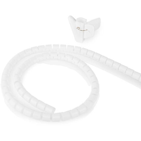 Nedis Kabelmanagement / Spiralhülse / 1 Stück / max. Kabeldicke: 16 mm / PE / Weiss