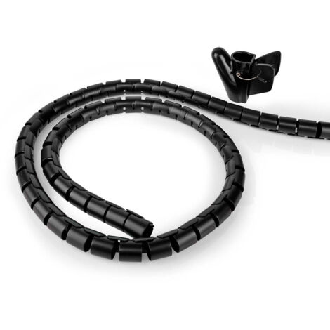 Nedis Kabelmanagement / Spiralhülse / 1 Stück / max. Kabeldicke: 32 mm / PE / Schwarz