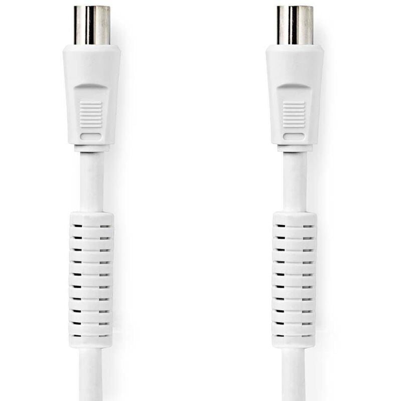 Koaxialkabel iec koax stecker iec koax buchse vernickelt 100 db 75 ohm doppelt geschirmt 200 m rund pvc wei box 38749386 38749386 38749386 38749386