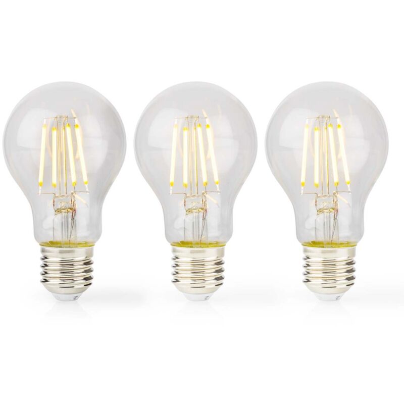 Nedis LBFE27A601P3 Lampadina LED E27 A60 4W 470 lm...