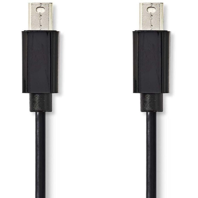 Mini displayport kabel displayport 12 mini displayport hane mini displayport hane 216 gbps nickelplaterad 100 m rund pvc svart plastpase 38754115