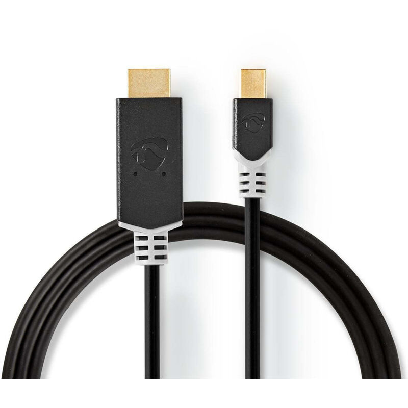 Mini displayport kabel displayport 14 mini displayport stecker hdmi anschluss 48 gbits vergoldet 200 m rund pvc anthrazit box mit fenster 38760376
