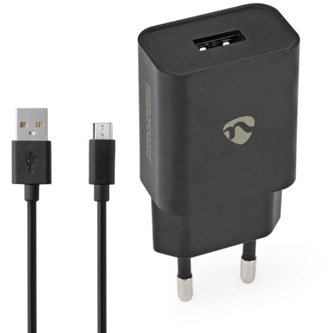 Nedis NETZLADEGERÄT M.KABEL USB-A 5W (WCHAM105ABK       SW)