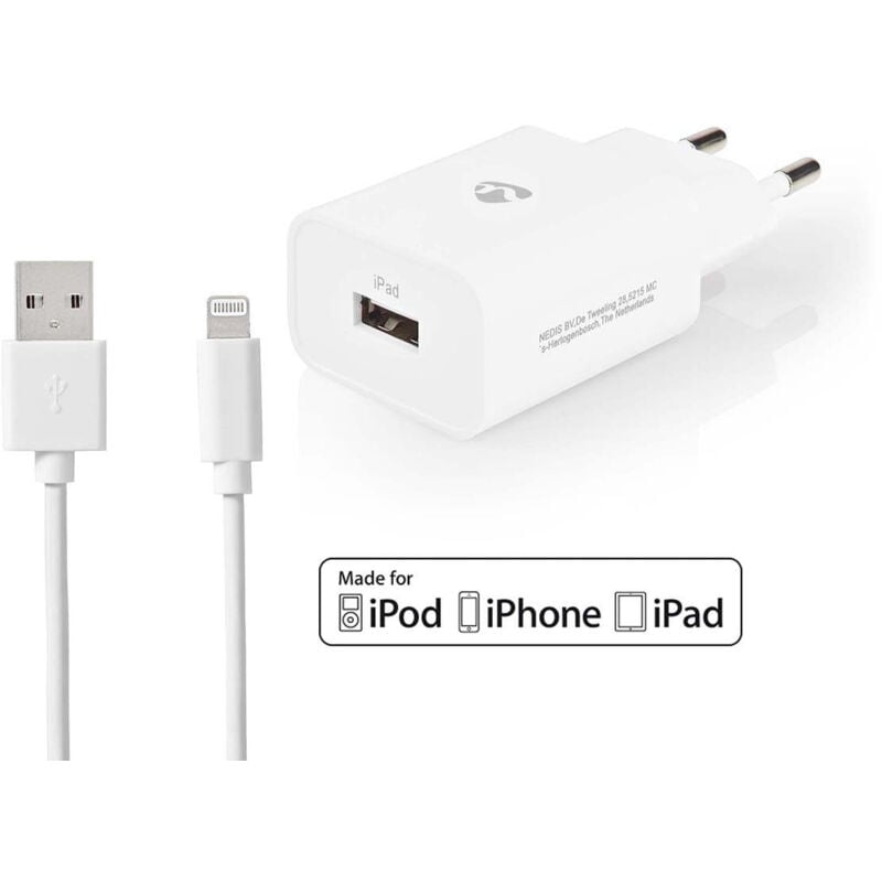 Wandladegerat 12 w schnellladefunktion 1x 24 a a anzahl der ausgange 1 usb a lightning 8 pin lose kabel 100 m einzelspannungsausgang 38744152 38744152