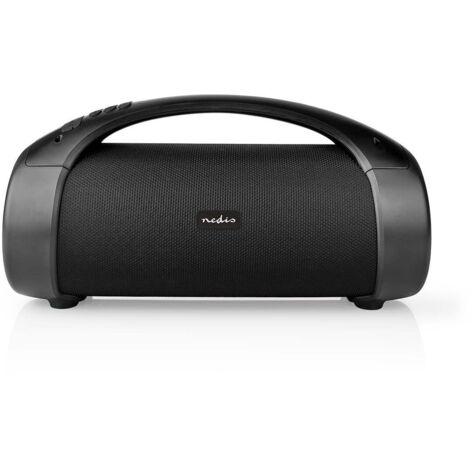 Nedis Party Boombox | bis zu 6 Stunden | 2.0 | 50 W | Medienwiedergabe: AUX / USB | IPX5 | Verknüpfbar | Tragegriff | Partylicht | Schwarz NE550755933