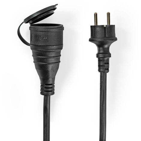 Nedis PECN120FBK câble d'extension noir 20 m