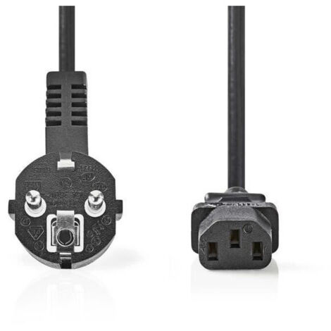 NEDIS Power Cable - Schuko Male Angled - IEC-320-C13 - 10 m - Noir