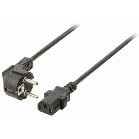 NEDIS Power Cable - Schuko Male Angled - IEC-320-C13 - 3.0 m - Noir - Noir