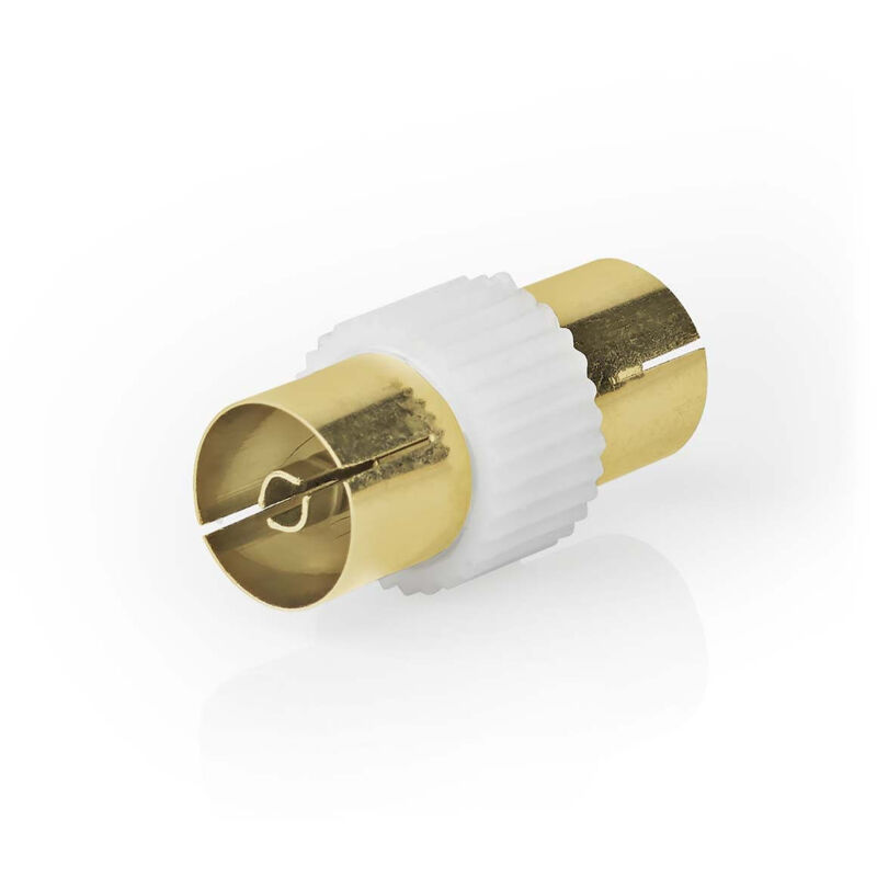 Nedis - Satellit antennenadapter iec koax hona iec koax hona nickel platerad 75 ohm rak metall kunststoff vit 1 st schloss