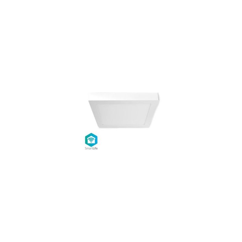 Nedis - clairage de plafond intelligent avec wi-fi carré 30 x 30 cm blanc chaud à blanc froid rgb couleur 1 200 lm 18 w d