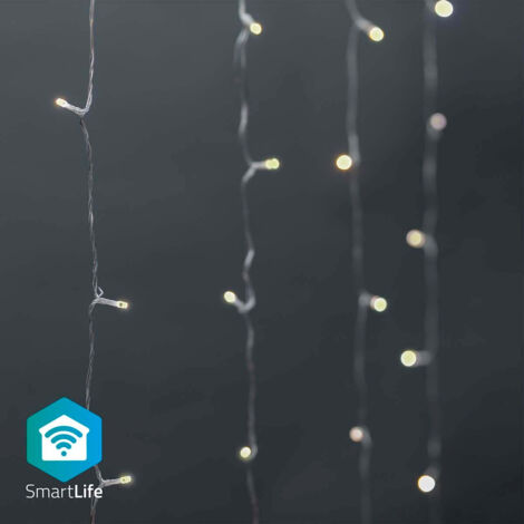 Nedis SmartLife Rideau Wi-Fi 200 LED blanc chaud 3 m