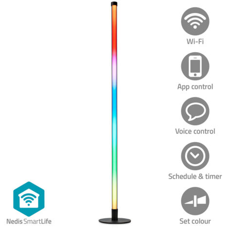 Nedis SmartLife WIFILD20RGBW Lampada d'atmosfera nera