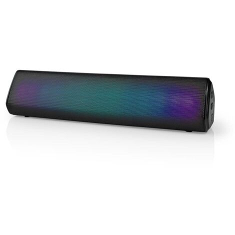 Nedis SPBT2006BK Altoparlante Bluetooth® Durata massima della batteria: 6 ore Modello da tavolo Stereo da 18 W Microfono integrato Accoppiabile Nero