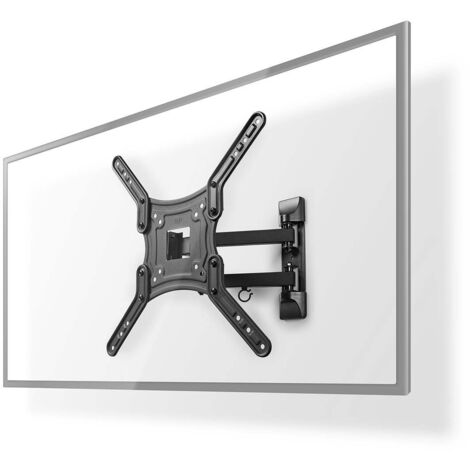 NEDIS Support TV mural Inclinable pour téléviseur 23 à 55 Poids Max 30kg 3 pivots - Noir