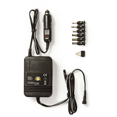 Nedis Universal DC Power Adapter / KFZ-Adapter / 24 W / Eingangsspannung: 12 V DC / 24 V DC / 1.5 / 3 / 4.5 / 6 / 7.5 / 9 / 12 V DC / Universal / Maximaler Ausgangsstrom pro Port: 2.0 A / Schwarz