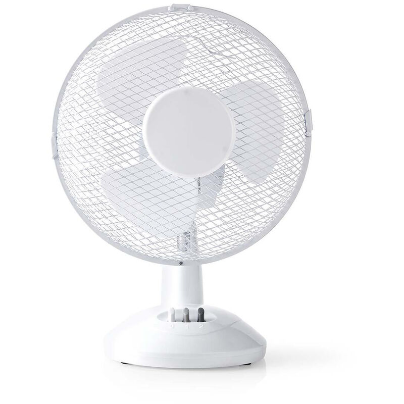 

Nedis - Ventilador de Mesa | 23 cm de diámetro | 3 Velocidades | Función de Oscilación | Blanco NE550681826