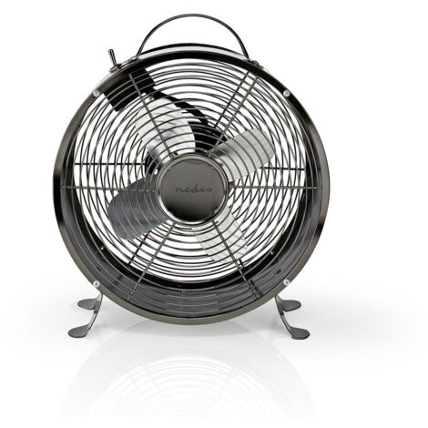 Nedis Ventilatore Vintage da Tavolo 2 Velocità 220 Volt 25cm Colore Canna di Fucile