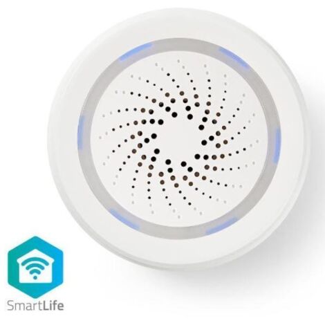 Nedis wifi sirena inteligente 85db 8 sonidos blanco - wifisi10cwt