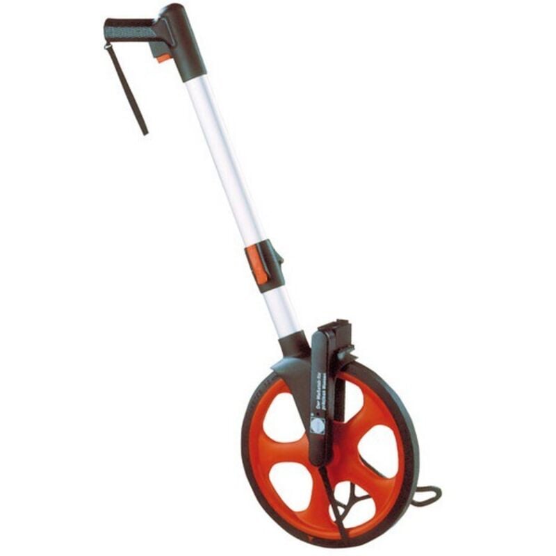 Roue mesureuse légère, Plage de mesure : 0-9999,99 m, Circonférence de la roue 1 m, Résolution 0,1 m, Poids : 2,3 kg