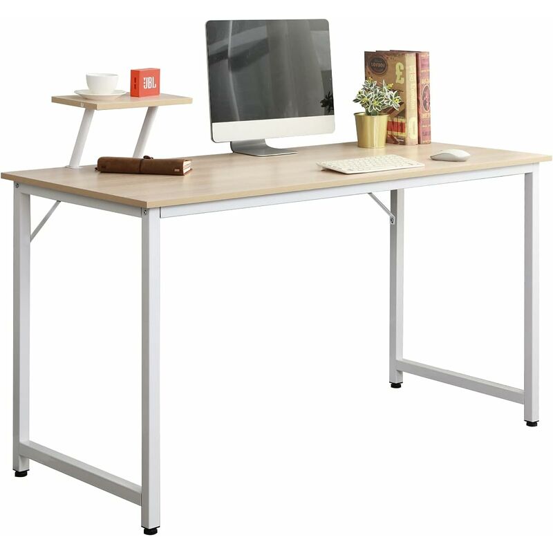 Need - Bureau d'ordinateur Table Informatique avec Étagère de Rangement 100x50cm Postes de Travail Meuble de Bureau pour Ordinateur pour Salle à
