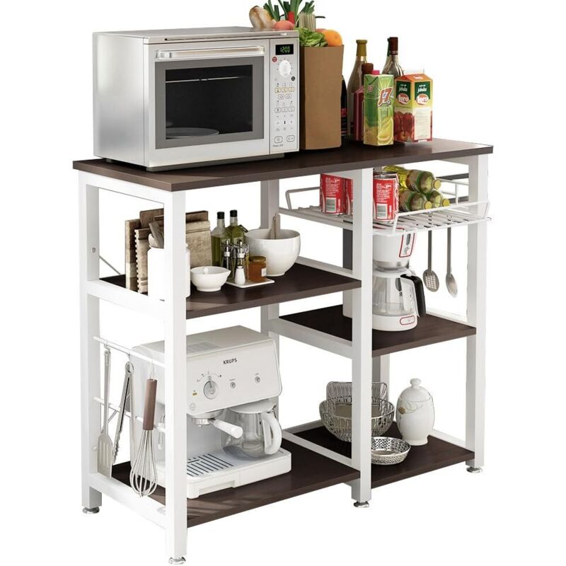 Meuble Rangement Desserte de Cuisine,Etagères de Cuisine pour Le Stockage,Étagère Four à Micro-Ondes Rack Cuisine étagère Etagères de Cuisine,avec 3