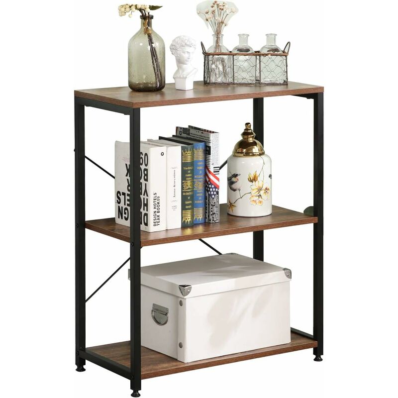 Need - Table d'Appoit avec Étagères Bout de Canapé de Salon Console Table 60x30 cm Couloir Entrée Table Salon Bureau Étagère Rangement Cuisine