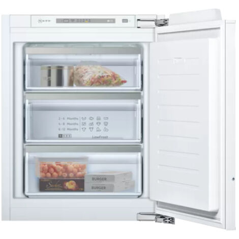 Neff GI1113FE0 N50 Congelatore da Incasso, 71.2 x 55.8 cm, Chiusura a Cerniera Piatta, Capacit� Elevata, Design Slim e Moderno
