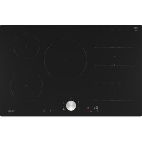 NEFF Neff T68PTV4L0 N90 Autarkes Induktionskochfeld, Glaskeramik, 80 cm breit, TwistPad, Kindersicherung, 5 Kochzonen, Flächenbündig