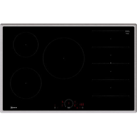 NEFF Neff, T68SHV4L0 - Plaque à induction autonome Flex avec commande Twist Touch N70 - Largeur 80 cm - Noir - Home Connect