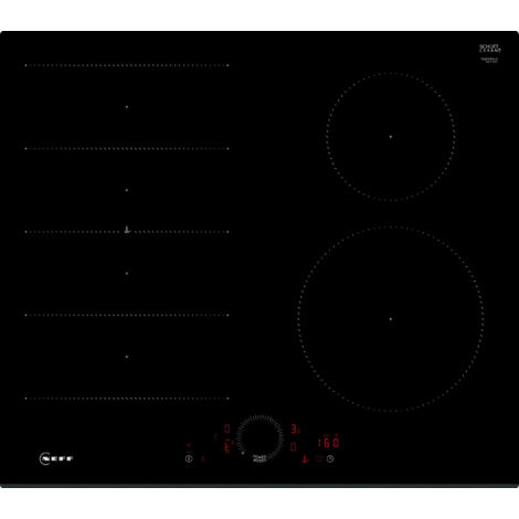 Neff T66FHE4L0. Colore del prodotto: Nero, Posizionamento dell'apparecchio: Da incasso, Dimensione della larghezza del piano cottura: 60 cm. Tipo di controllo: Touch, Posizione di controllo: Fronta...
