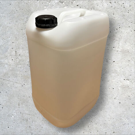 Negomix – Bidon plastique 25 litres translucide – Polyéthylène haute densité – Compatible produits alimentaires – Conception empilable avec prise en main