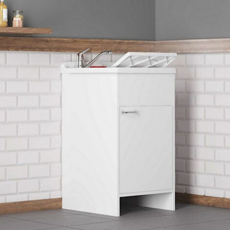 Negrari 9006K Lavatoio Lavapanni in Resina, Interno/Esterno, Bianco, 85 x 50 x 45 cm