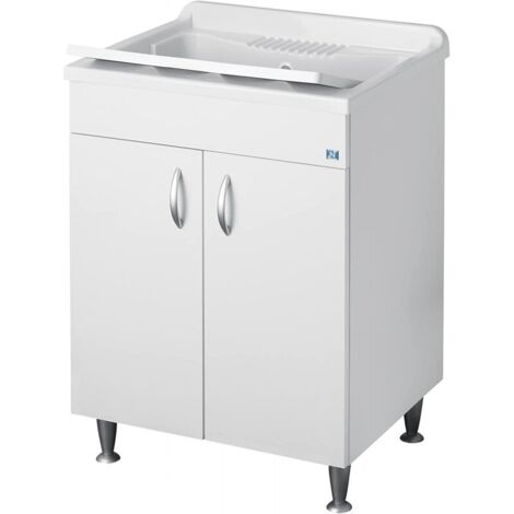 Negrari – Lave-mains ECO 6007 60x60 cm – Bac en PP résistant aux acides – Épaisseur 18 mm – Système de vidange autopurifiant