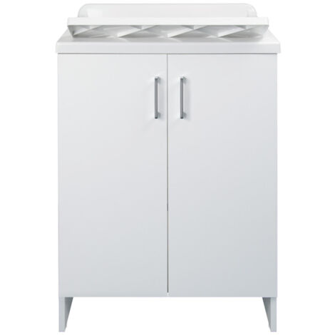 NEGRARI Mobile lavatoio in nobilitato 85x50 con vasca in pp a doppia anta codice prod: 7002AK
