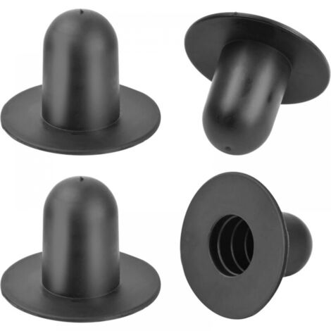 (Negro) 4 tapones largos para piscina, accesorios para piscinas elevadas, orificios de repuesto para tapones de piscina, aptos para piscinas elevadas