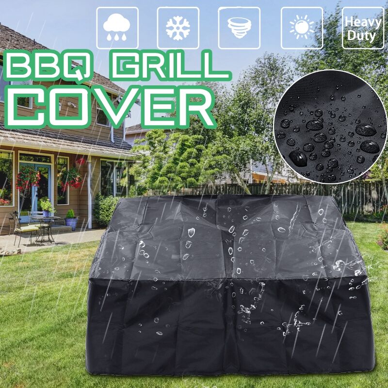 

Negro Manta impermeable barbacoa de gas parrilla de la barbacoa al aire libre Protección jardín Patio 86x86 cm Mohoo