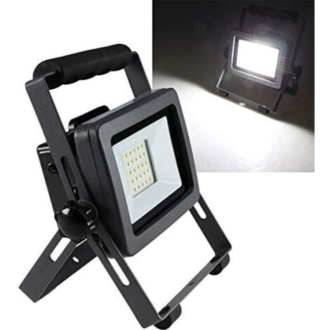 negro recargable reflector del LED 20W