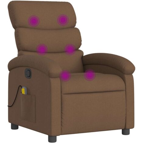 Neigbarer Massagesessel Braun Stoff