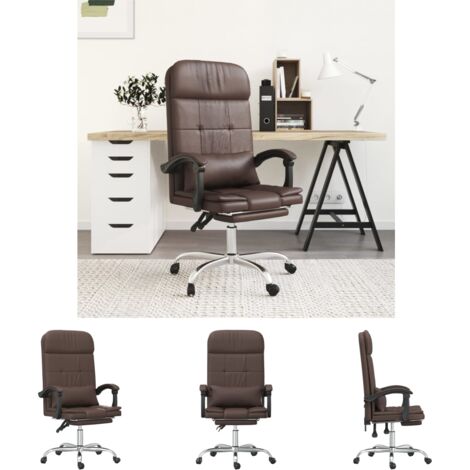 Neigbarer Massagesessel für das Büro Braun Kunstleder